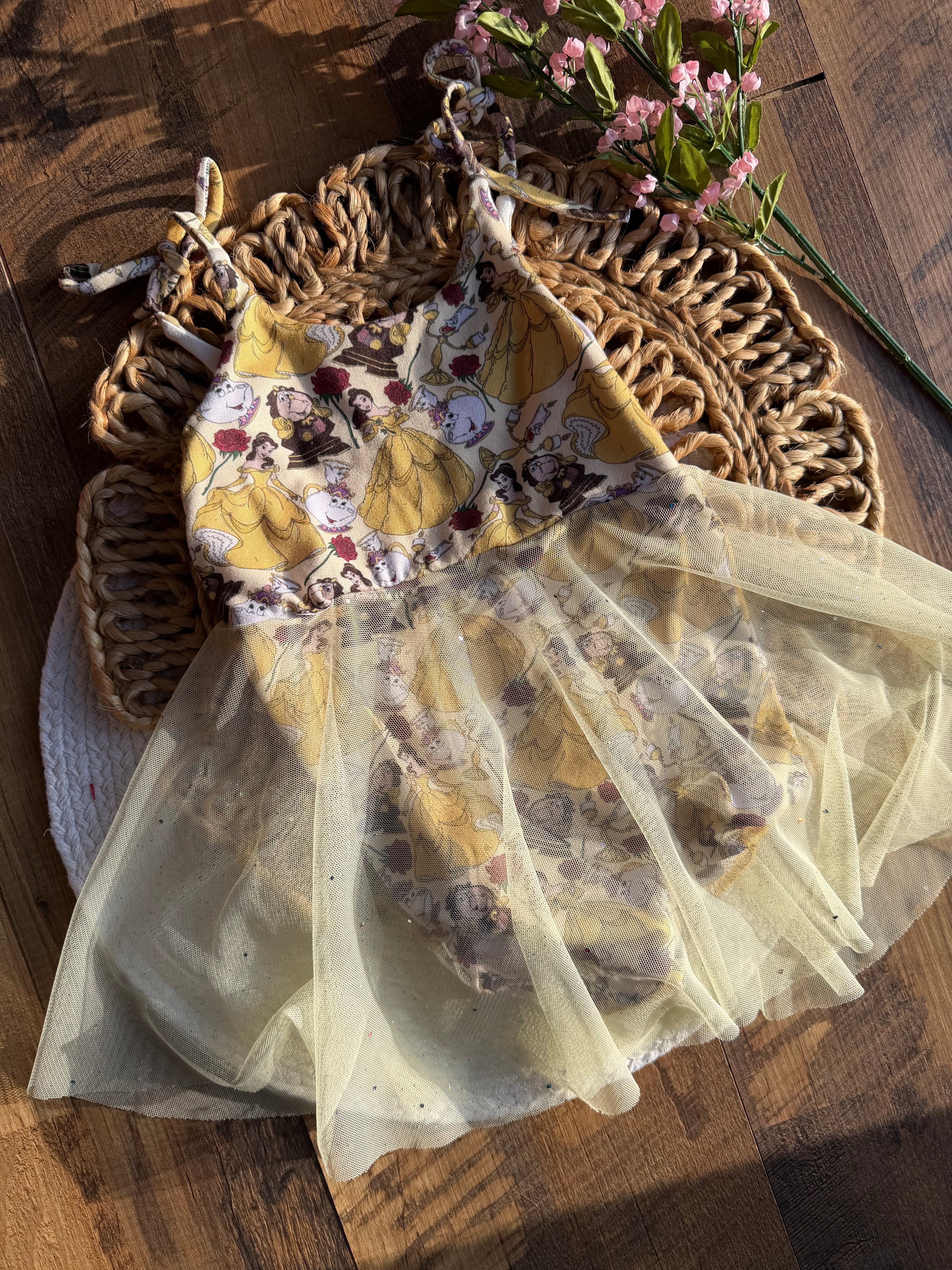 Twirl Dress with Mesh Skirt